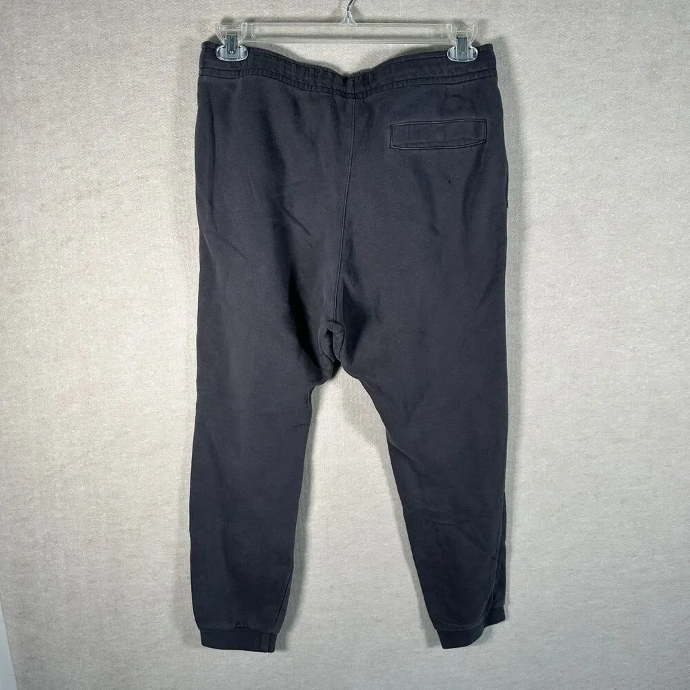 Nike NSW Club Fleece Black Joggers Sweatpants Big Swoosh Pockets Men’s Medium